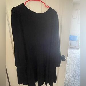 A new day, black BoHo dress size one X long sleeves